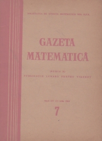 Gazeta matematica, Iulie 1964