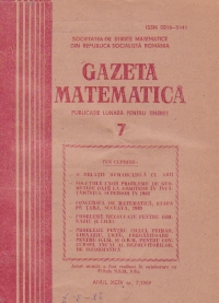 Gazeta Matematica, Iulie 1989