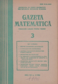 Gazeta Matematica, Martie 1986