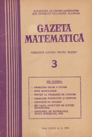 Gazeta Matematica, Nr. 3 - Martie 1976