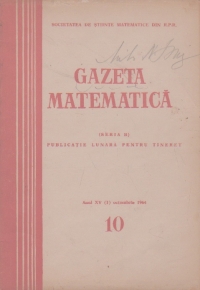 Gazeta Matematica, Octombrie 1964