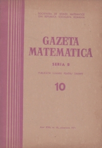 Gazeta Matematica, Octombrie 1971