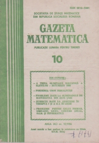 Gazeta Matematica, Octombrie 1986