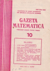 Gazeta Matematica, Octombrie 1987