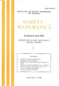 Gazeta matematica - revista de cultura matematica pentru tineret, Nr. 1 / 2002