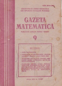 Gazeta Matematica, Septembrie 1987