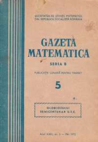 Gazeta Matematica, Seria B, Mai 1972