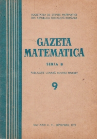 Gazeta Matematica, Seria B, Septembrie 1972