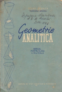 Geometrie analitica - Manual pentru clasa a XI-a reala