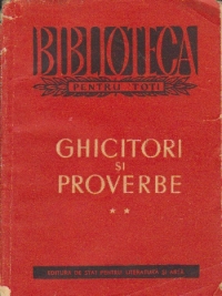 Ghicitori si proverbe, Volumul al II-lea - Proverbe, zicatori