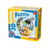 3D Globe Puzzle Basme - Motanul Incaltat