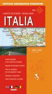 Harta rutiera Italia (Scara 1:800.000)