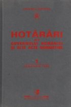 Hotarari al Guvernului Romaniei si alte acte normative 1 ianuarie 1999