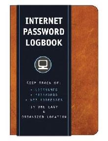 Internet Password Logbook (Cognac Leatherette)