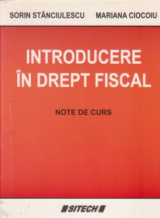 Introducere in Drept Fiscal. Note de curs