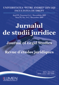 Jurnalul de studii juridice - Journal of Legal Studies - Revue d etudes juridiques