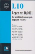 Legea 10/2001 modificarile aduse prin