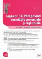 Legea nr. 31/1990 privind societatile comerciale si legi uzuale - Actualizat 1 octombrie 2012