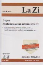 Legea contenciosului administrativ. Actualizat 20.02.2013