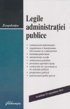 Legile administratiei publice Actualizat septembrie