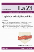 Legislatia achizitiilor publice. Cod 518. Actualizat la 25.09.2013