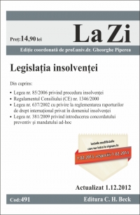 Legislatia insolventei. Cod 491