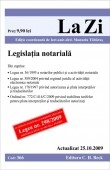 Legislatia Notariala(actualizat 25.10.2009)