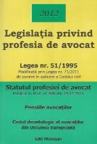 Legislatia privind profesia avocat 2012