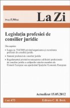 Legislatia profesiei de consilier juridic(actualizat 15.05.2012) Cod 473