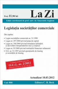 Legislatia societatilor comerciale (actualizat la 10 martie 2012). Cod 466