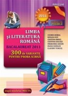 LIMBA LITERATURA ROMANA BACALAUREAT 2011