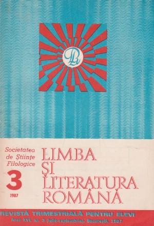 Limba si literatura romana, Nr. 3/1987 - Revista trimestriala pentru elevi