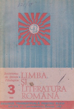 Limba si literatura romana, Nr. 3/1988 - Revista trimestriala pentru elevi