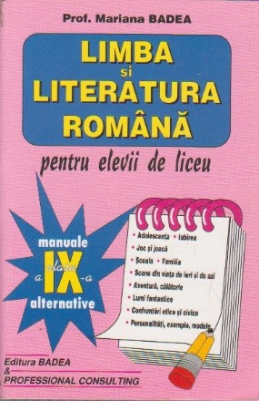 Limba si literatura romana pentru elevii de liceu (clasa a IX-a)