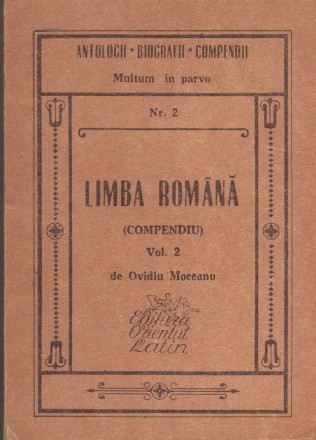 Limba romana (Compendiu), Volumul al II-lea - Sintaxa