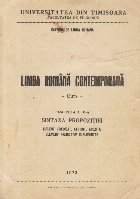 Limba romana contemporana, Curs, Fascicula a III-a - Sintaxa Propozitiei