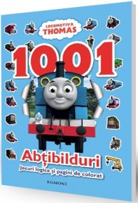 Locomotiva Thomas - 1001 Abtibilduri. Jocuri logice si pagini de colorat