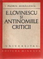 Lovinescu antinomiile criticii