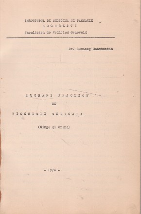 Lucrari practice de biochimie medicala (singe si urina)