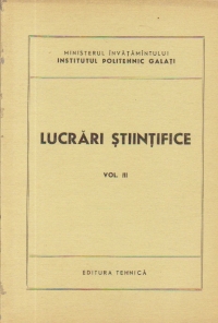 Lucrari stiintifice, Volumul III -lea