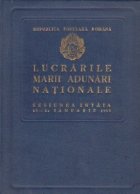 Lucrarile Marii Adunari Nationale sesiunea