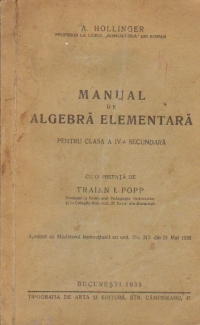 Manual de algebra elementara pentru clasa a a IV-a secundara