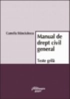 Manual de drept civil general. Teste grila