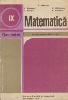 Matematica Geometrie Manual pentru clasa