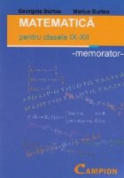 Matematica pentru clasele XII memorator