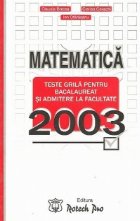 Matematica teste grila pentru bacalaureat