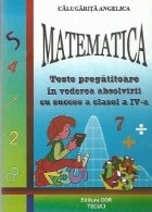 Matematica Teste pregatitoare vederea absolvirii