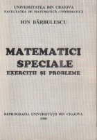 Matematici speciale Exercitii probleme