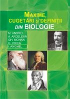 MAXIME CUGETARI DEFINITII DIN BIOLOGIE