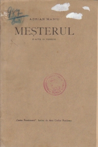 Mesterul - 3 acte in versuri